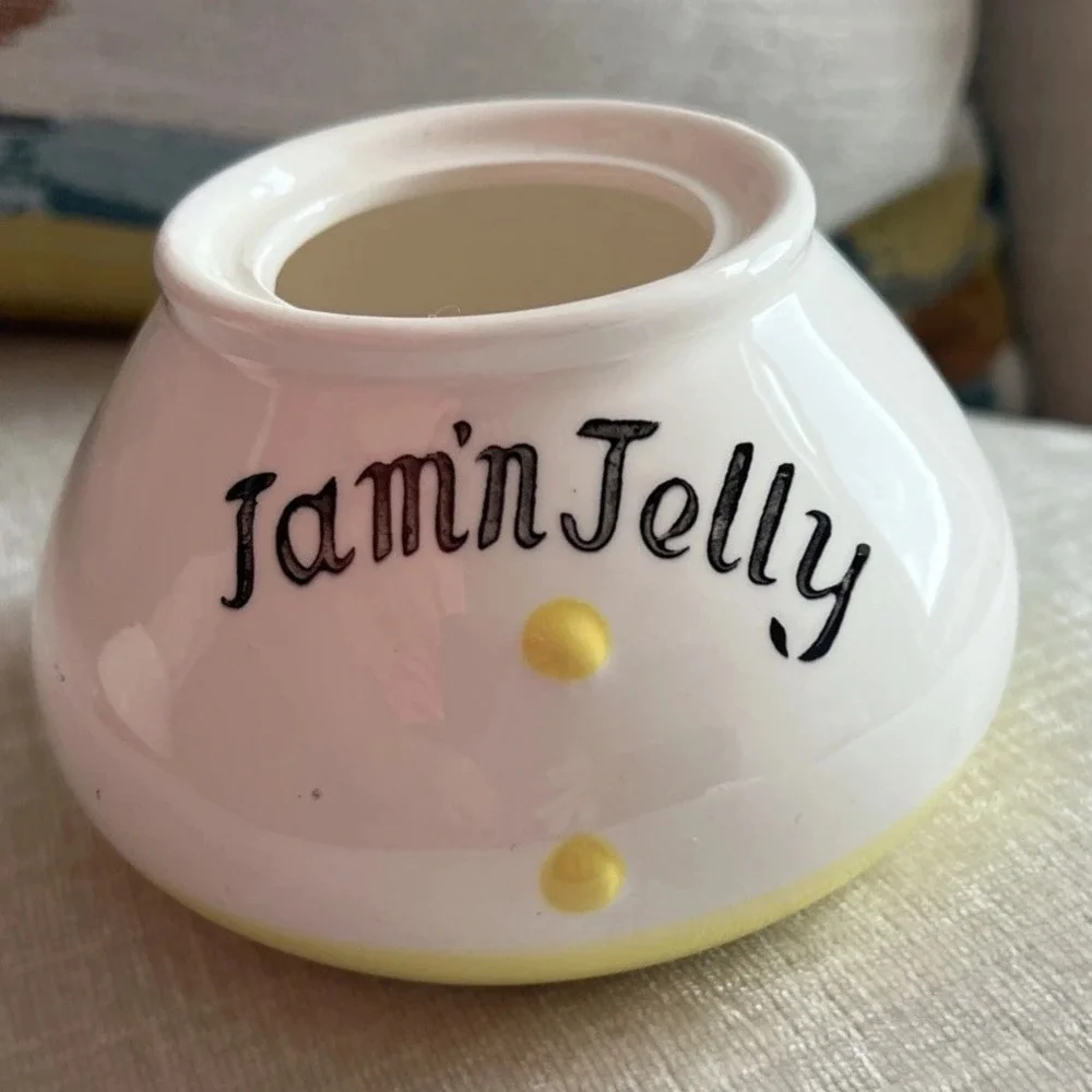 Vtg Betson Jam'n Jelly Jar Holt Howard Style Pixieware MCM Kitsch‎ Bottom Only